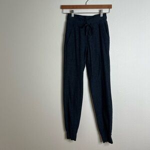 Lululemon Ready To Rulu Jogger Heathered Navy High Rise Drawstring Pant size 0